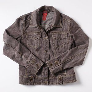 Olsen Dark Gray Jean Jacket with Pockets